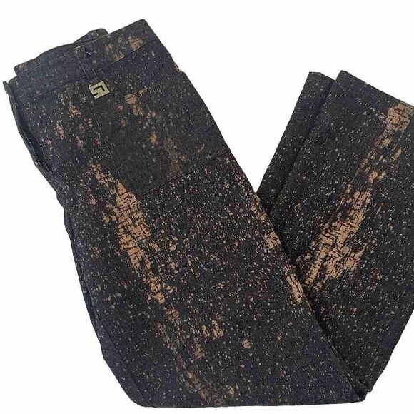 St. John Bleach Splatter Pants‎ Wide Leg High Waist Fashion Trousers - Picture 1 of 8
